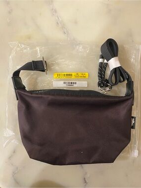 Longchamp Belt Bag in Deep Brown with Black Strap